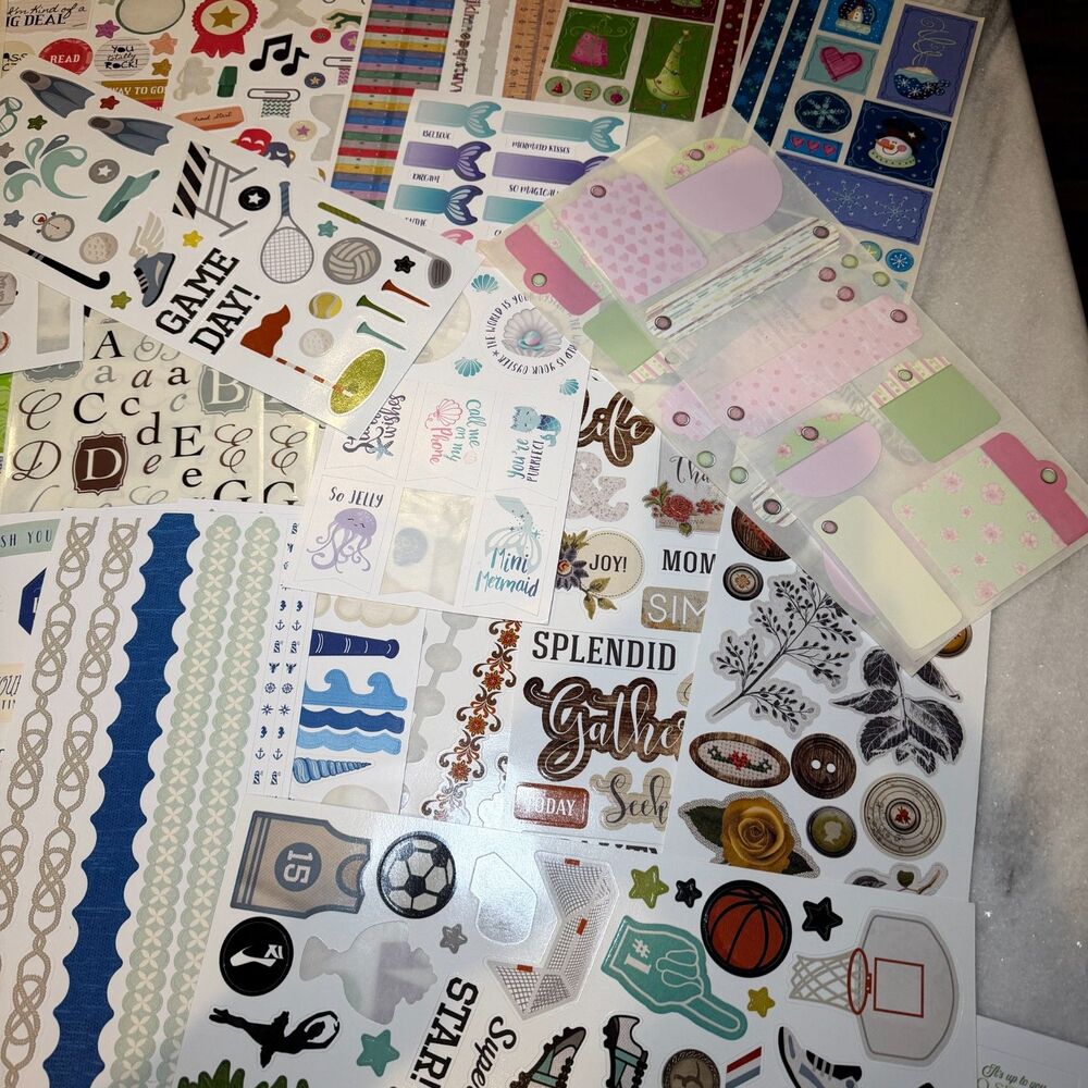 Creative Memories Lot of 50 Mixed New & Partial Sheets of Scrapbooking Stickers - Picture 5 of 7